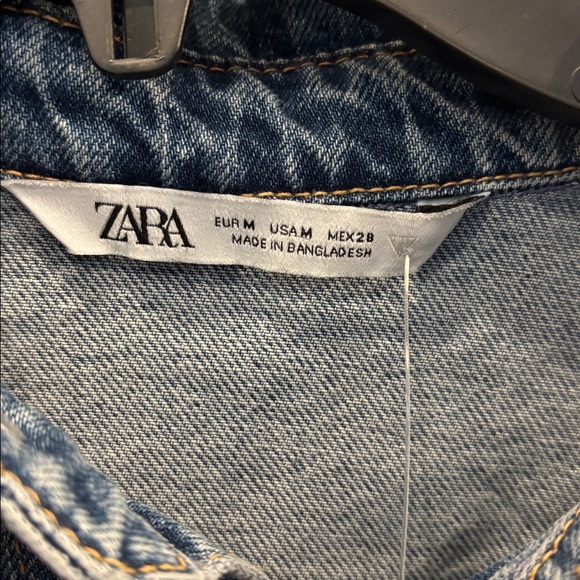 Zara Blue Denim Jumpsuit nwt - Picture 4 of 5